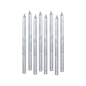 FET 12 longues chandelles argent
