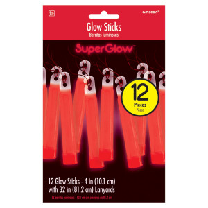 FET 12 bâtons lumineux rouge
