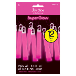 FET 12 bâtons lumineux rose