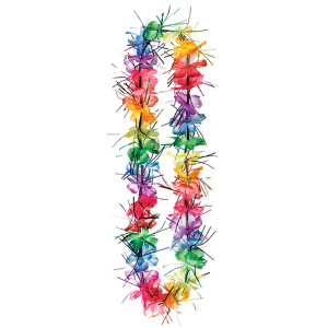 FET collier fleurs multicolore