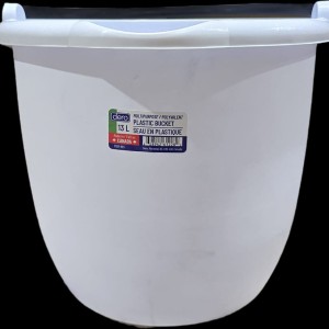 PLA seau en plastique blanc 13l