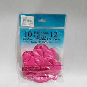 BAL 10 ballons en latex 12" rose neon
