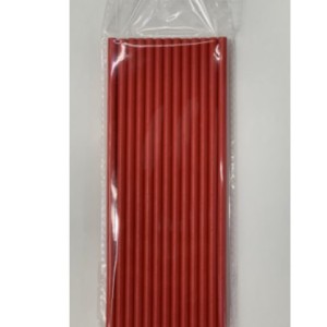 CUI paille en papier rouge
