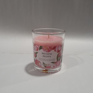 CHA bougie végétale pivoine