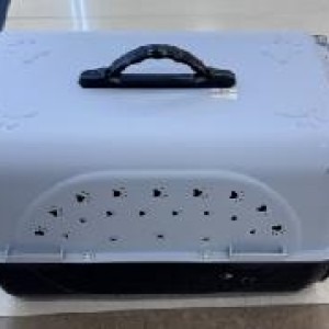 cage de transport pour animaux de compagnie 50 x 37 x 55 cm, gris clair