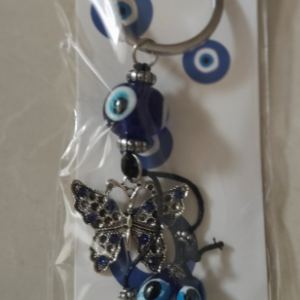 porte-clés oeil bleu