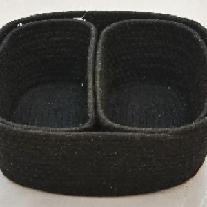 ADM panier noir/blanc 26*20*11.5cm