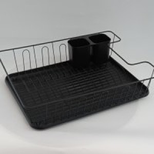 CUI égouttoir à vaisselle noir, 44,5 × 34,5 × 10,5 cm