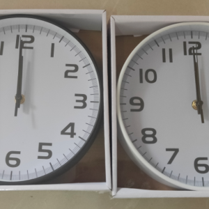 HOR horloge 22cm, blanc/noir.mix