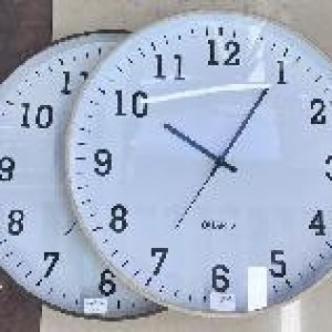 HOR horloge 40 cm, beige/marron foncé