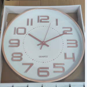 HOR 30 cm horloge rose doré