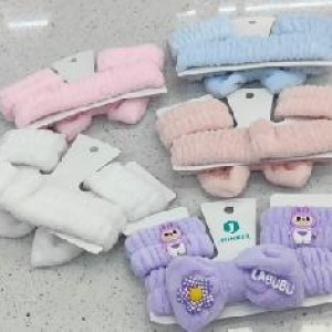 SDB ensemble bandeau et poignets de toilette 3 pieces