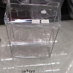 ADM étagère de rangement 3 niveaux transparente (33,5×18,5×4