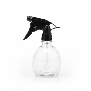 SDB bouteille pulvérisateur transparente, tête noire