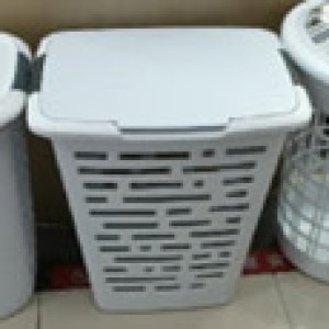 PLA panier à linge en plastique blanc 50x37.5x60cm