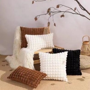 ADM coussin uni gris, rose, noir ou beige avec rembourrage 4