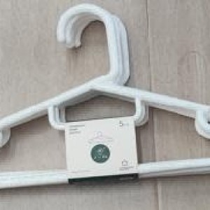 ADM 5pcs cintres plastique, blanc arrondi