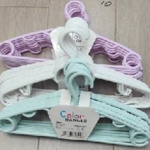 ADM 10pcs cintres plastique, assortis blanc/bleu/violet