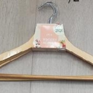 ADM 3pcs cintres bois naturel