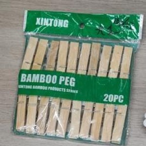 ADM 20pcs pinces à linge bambou