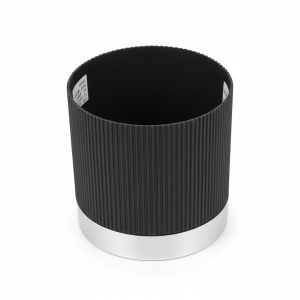 JAR 18.5*17cm noir/argent pot de fleurs