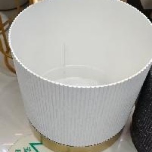 JAR pot de fleurs,blanc/doré très grand 