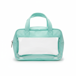 ACC sac a maquillage bleu et transparent