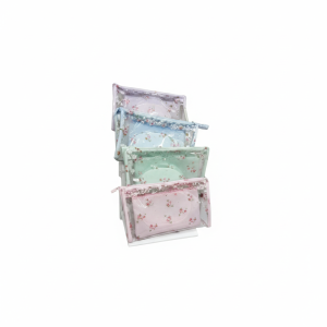 ACC sac a maquillage transparent fleuri asst