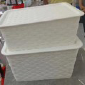 PLA panier en plastique blanc 35x24x14cm