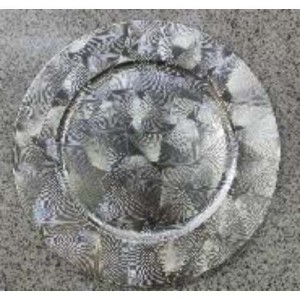 XMS plat rond 33cm argent