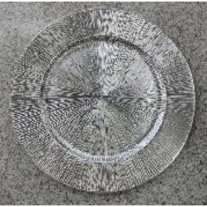 XMS plat rond argent 33cm