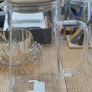 VAI pot en verre avec couvert en bois 1200ml