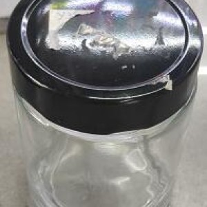 VAI pot en verre avec couvercle noir 280ml