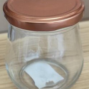 VAI pot rond en verre avec couvercle or 380ml