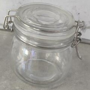 VAI pot en verre avec couvercle clip 800ml