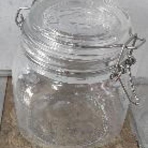 VAI pot en verre avec couvercle clip 1100ml