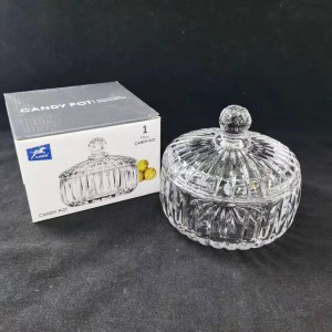 VAI bocal à bonbons en verre 12.5*14cm