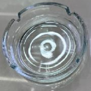 CIG cendrier en verre 10,5x10,5x3cm