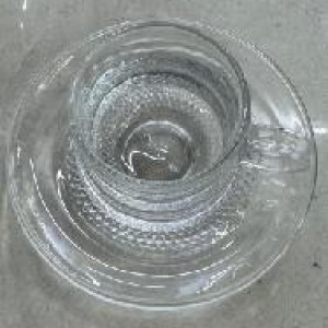 VAI tasse en verre avec assiette en verre