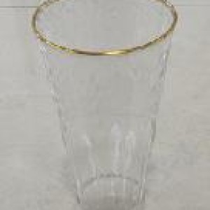 CUI verre en plastique 8 x 13 cm avec bordure dorée