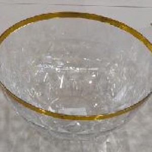 CUI bol en plastique transparent avec bord doré 24,5 x 15 cm