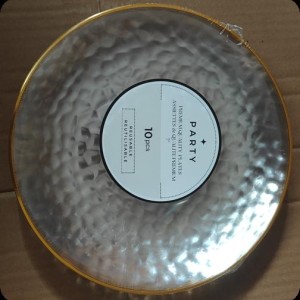 CUI 7"10pcs assiettes rondes en plastique, transparent avec 