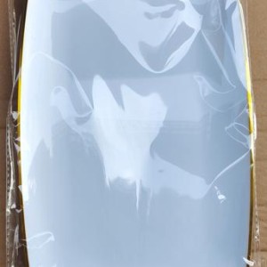 CUI 11.5"1pcs assiette rectangulaire en plastique, blanc ave