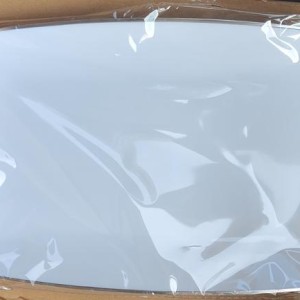 CUI 11.5"1pcs assiette rectangulaire en plastique, blanc ave