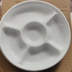 CUI plateau de service à compartiements blanc en plastique