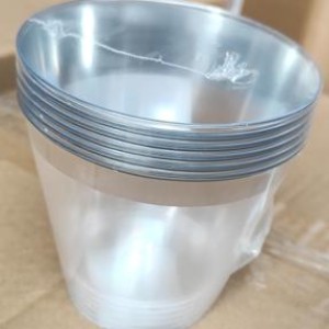CUI 9 oz 6pcs verre en plastique transparent avec bordure ar