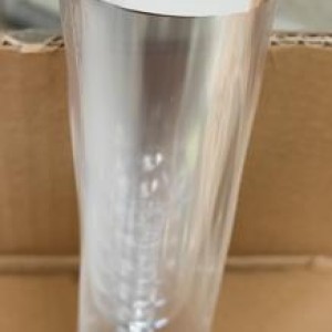 CUI verre en plastique transparent avec bordure argenté 6pcs
