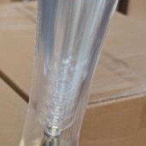 CUI verre en plastique transparent avec bordure doré 6pcs