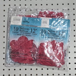 BAL 10 ballons en latex 12" rouge