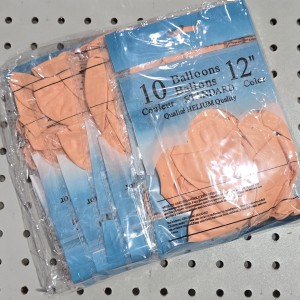FET sac de 10 ballons orange